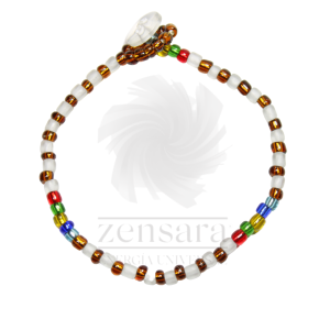 PULSERA ORISHA AGAYU BOTÓN BLANCO DE 1 HILO EN ZENSARA