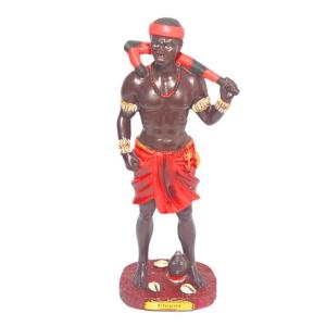 FIGURAS AFRICANAS ORISHA ELEGUA CON GARABATO COLOR 30 CM.