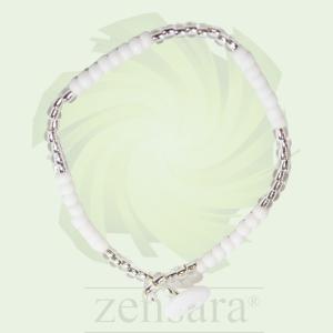 PULSERA ORISHA OBATALA BOTÓN GALA DE 1 HILO EN ZENSARA