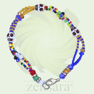 PULSERA ORISHA OCHOSI CAMINO DE MUERTO 3 HILOS EN ZENSARA