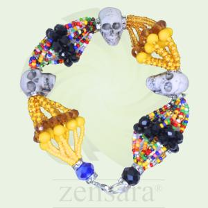 PULSERA ORISHA OSHUN CAMINO DE MUERTO 6 HILOS EN ZENSARA